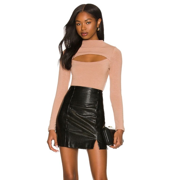 ASTR Audrey Faux Leather skirt in black - Picture 1 of 5